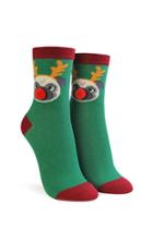 Forever21 Reindeer Pug Crew Socks