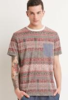 Forever21 Tribal Print Pocket Tee