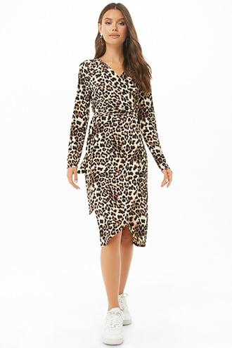 Forever21 Leopard Print Wrap Dress