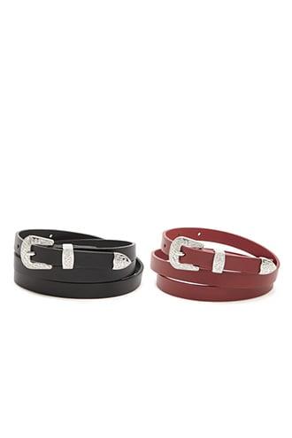 Forever21 Embossed Hip Belt Set