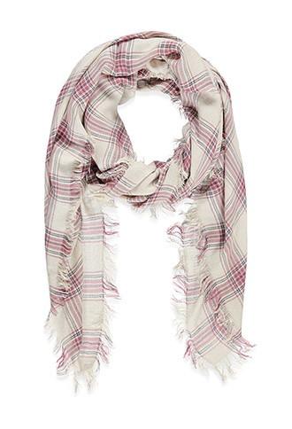 Forever21 Classic Plaid Scarf (taupe/navy)