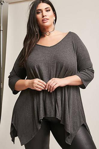Forever21 Plus Size Handkerchief Hem Top