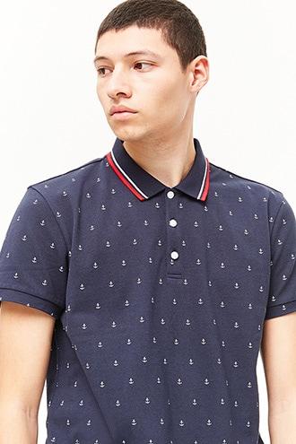 Forever21 Anchor Print Polo