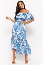 Forever21 Paisley Floral Off-shoulder Dress