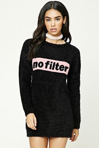 Forever21 Fuzzy No Filter Graphic Dress