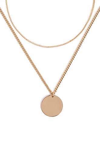 Forever21 Box & Curb Chain Necklace Set