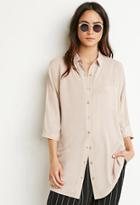 Forever21 Women's  Boxy Longline Shirt (blush)