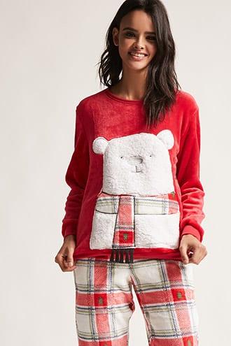 Forever21 South Beach Fleece Pj Set