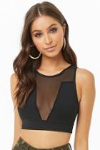 Forever21 Illusion Neck Crop Top