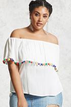 Forever21 Plus Size Pom Pom Top