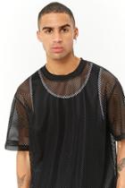 Forever21 Drop-shoulder Mesh Tee