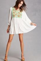 Forever21 Velzera Floral Embroidered Tunic
