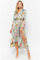 Forever21 Floral High-low Shirt Dress