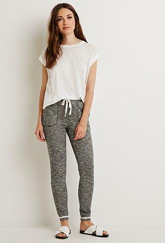 Love21 Marled Varsity Stripe Joggers