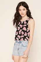 Forever21 Floral Print Gauze Top