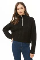 Forever21 Cable Knit Pull-ring Pullover