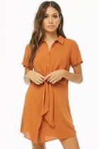 Forever21 Tie-front Shirt Dress