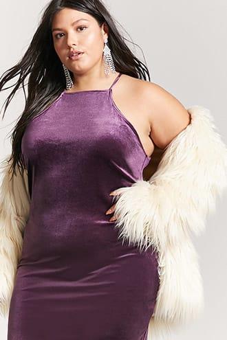 Forever21 Plus Size Velvet Bodycon Cami Dress