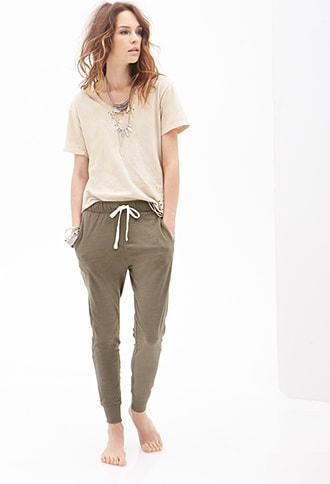 Forever21 Classic Knit Drawstring Joggers