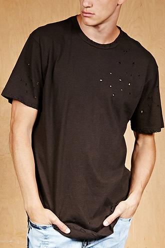 Forever21 Eptm. Distressed High-low Tee