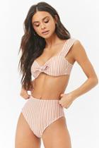 Forever21 High-waisted Striped Bikini Bottoms