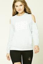 Forever21 Rebel Open-shoulder Sweatshirt