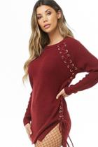 Forever21 Vented Lace-up Sweater Dress