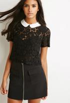 Forever21 Peter Pan Collar Lace Top