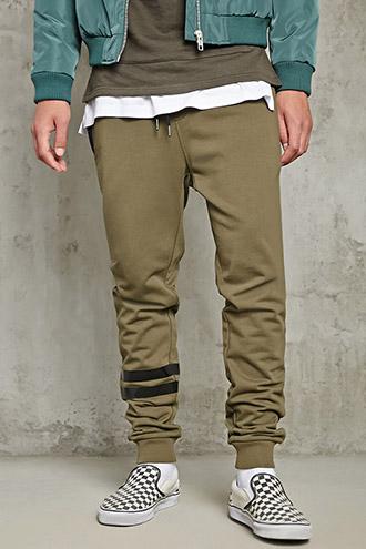 Forever21 Varsity-stripe Terry Sweatpants