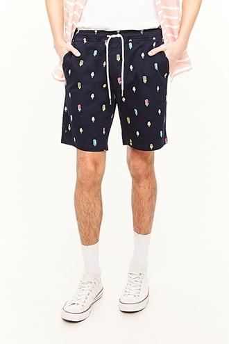 Forever21 Ice Cream Print Drawstring Shorts