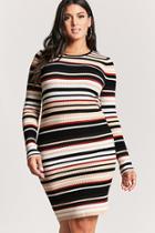 Forever21 Plus Size Trumpet-sleeve Stripe Sweater