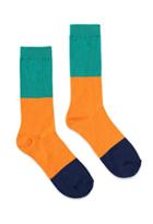 21 Men Colorblocked Socks (teal/orange)