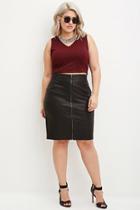 Forever21 Plus Size Faux Leather Pencil Skirt