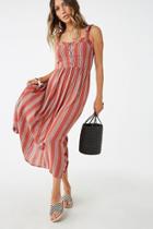 Forever21 Sleeveless Striped Midi Dress
