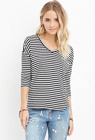 Forever21 Striped Boxy Top