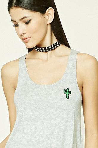 Forever21 Cactus Patch Tank Top