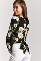 Forever21 Floral Tie-back Top