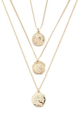 Forever21 Coin Pendant Necklace Set