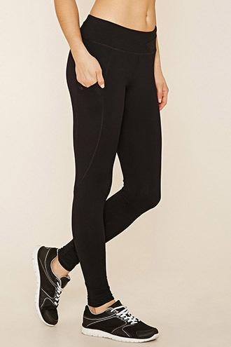 Forever21 Women's  Black Active Yoga Pants