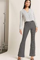 Forever21 Stripe High-rise Flare Pants