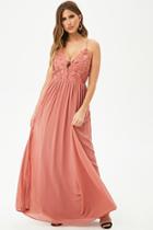 Forever21 Caged Lace Chiffon Gown