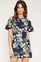 Forever21 Women's  Contemporary Floral Print Dress