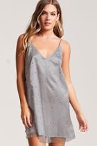 Forever21 Faux Pearl Mesh Mini Dress