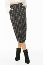 Forever21 Button-down Grid Print Skirt