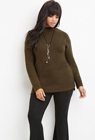 Forever21 Plus Longline Fuzzy Sweater