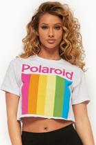 Forever21 Polaroid Graphic Cropped Tee