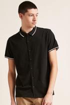 Forever21 Stripe-trim Button Polo