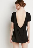 Love21 Women's  Scoop-back Tee (black)