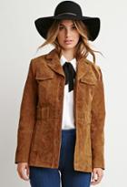 Forever21 Genuine Suede Button-front Jacket