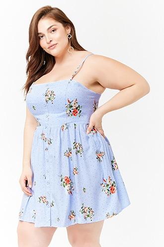 Forever21 Plus Size Floral Print Cami Dress